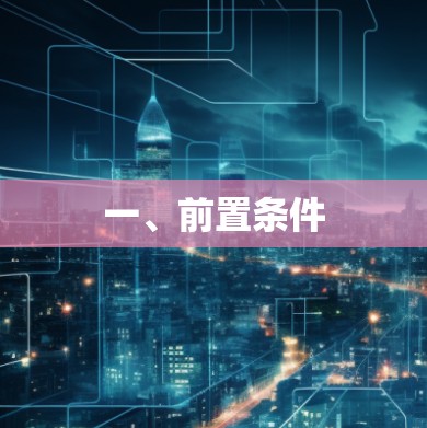 一、前置条件
