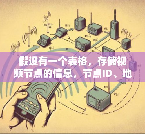 假设有一个表格，存储视频节点的信息，节点ID、地理位置、带宽、延迟